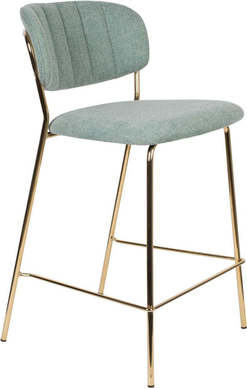 Hocker Tresenhocker JOLIEN GOLD LIGHT GREEN