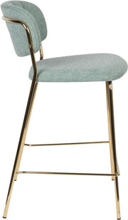 Hocker Tresenhocker JOLIEN GOLD LIGHT GREEN