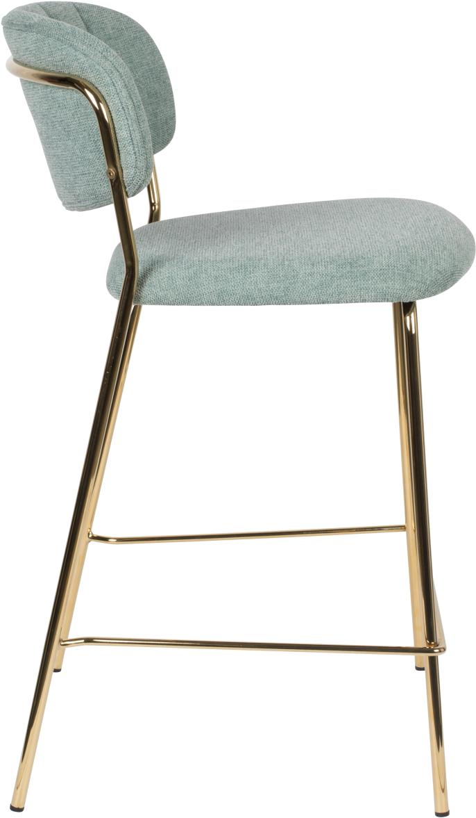 Hocker Tresenhocker JOLIEN GOLD LIGHT GREEN