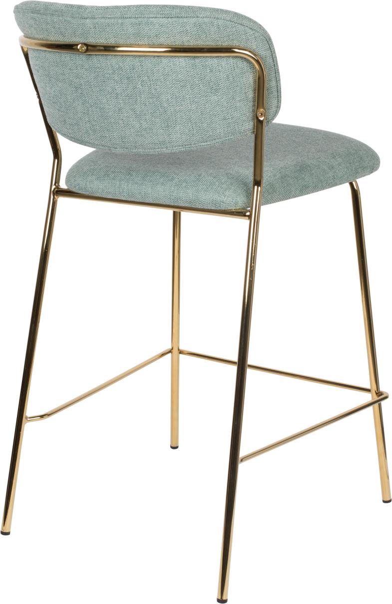 Hocker Tresenhocker JOLIEN GOLD LIGHT GREEN