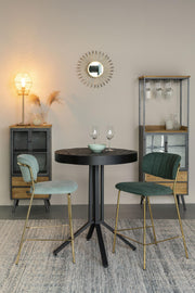 Hocker Tresenhocker JOLIEN GOLD LIGHT GREEN