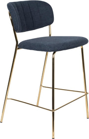 Hocker Tresenhocker JOLIEN GOLD DARK BLUE