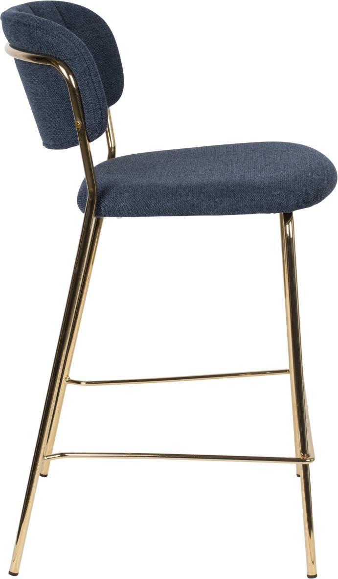 Hocker Tresenhocker JOLIEN GOLD DARK BLUE