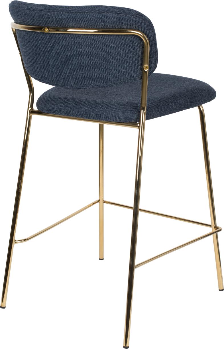 Hocker Tresenhocker JOLIEN GOLD DARK BLUE