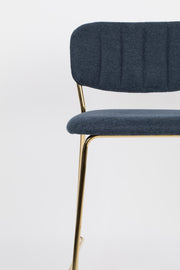 Hocker Tresenhocker JOLIEN GOLD DARK BLUE