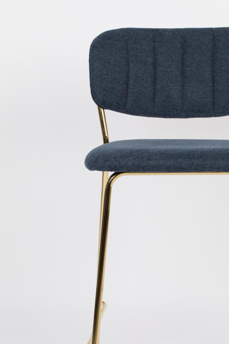 Hocker Tresenhocker JOLIEN GOLD DARK BLUE