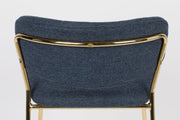 Hocker Tresenhocker JOLIEN GOLD DARK BLUE