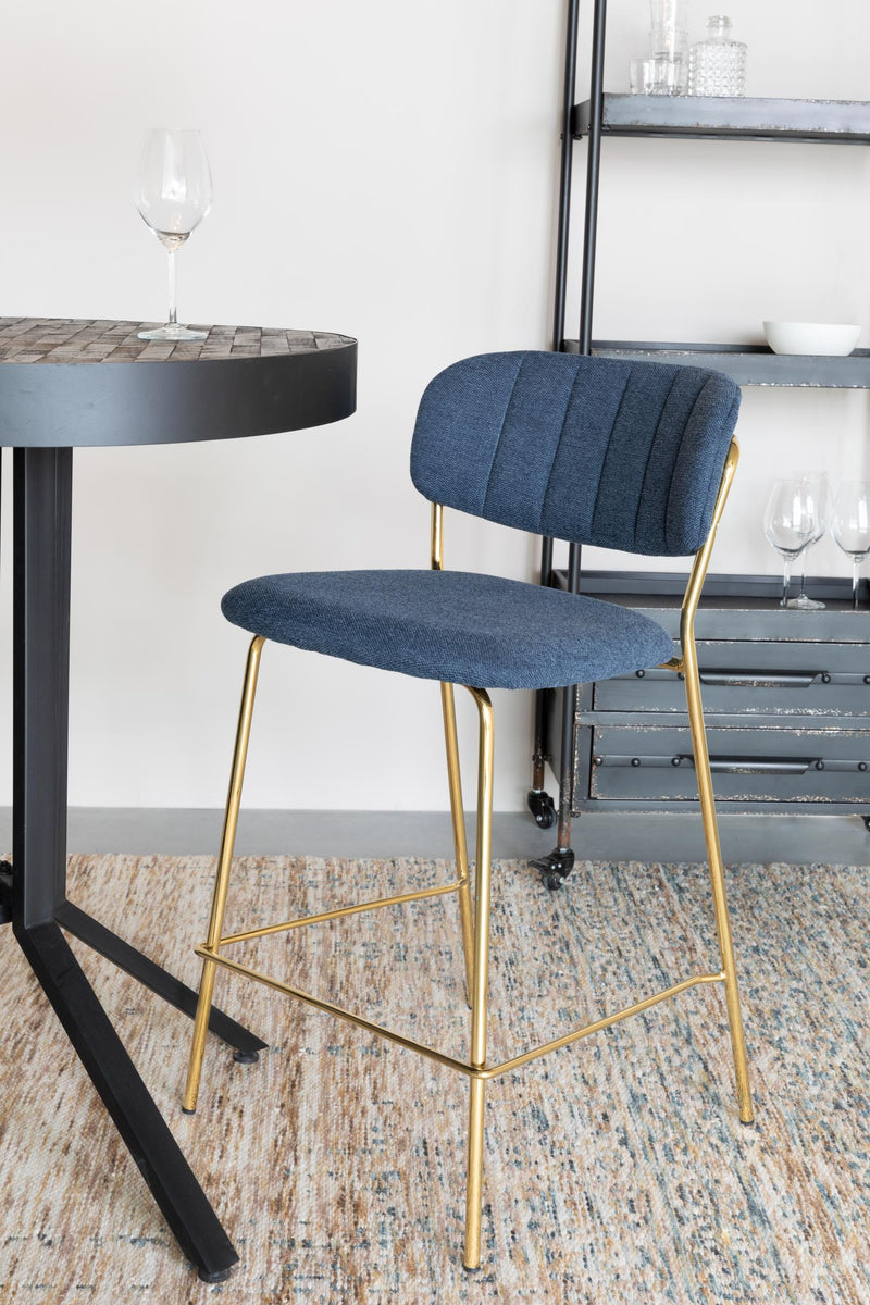 Hocker Tresenhocker JOLIEN GOLD DARK BLUE
