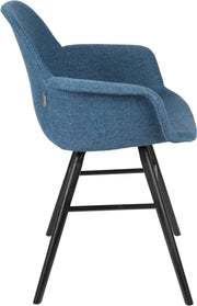 Esszimmerstuhl ALBERT KUIP SOFT mit Armlehne in Blau