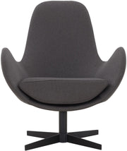 SalesFever Sessel mit Drehfunktion und extra dickem Sitzkissen in Dunkelgrau