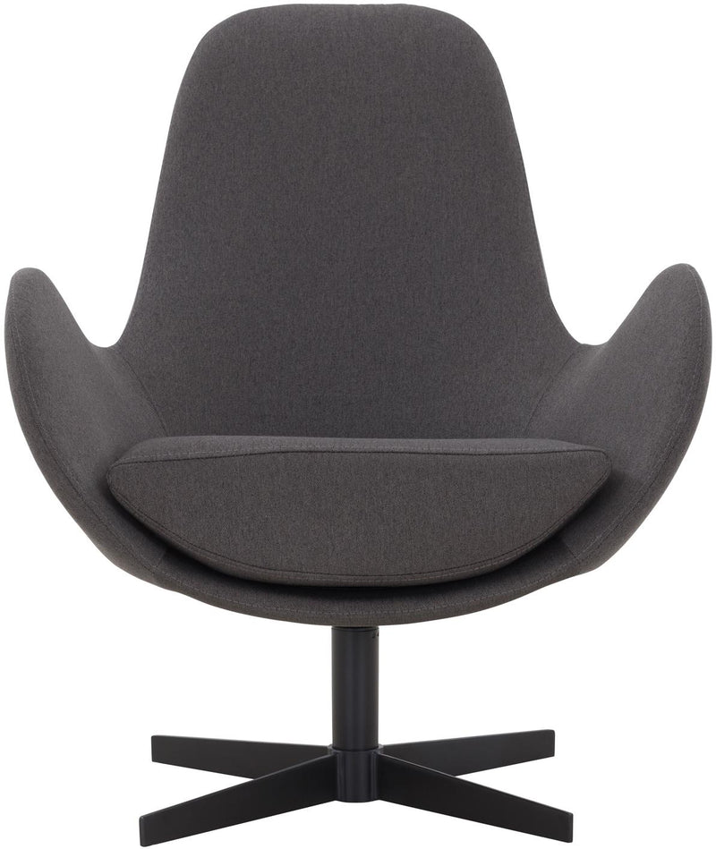 SalesFever Sessel mit Drehfunktion und extra dickem Sitzkissen in Dunkelgrau