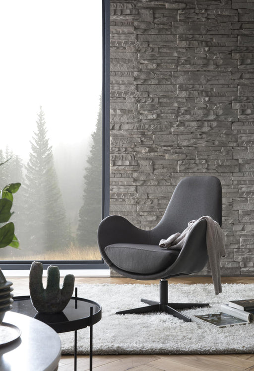 SalesFever Sessel mit Drehfunktion und extra dickem Sitzkissen in Dunkelgrau