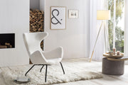 SalesFever Relaxsessel Teddyfell weiß