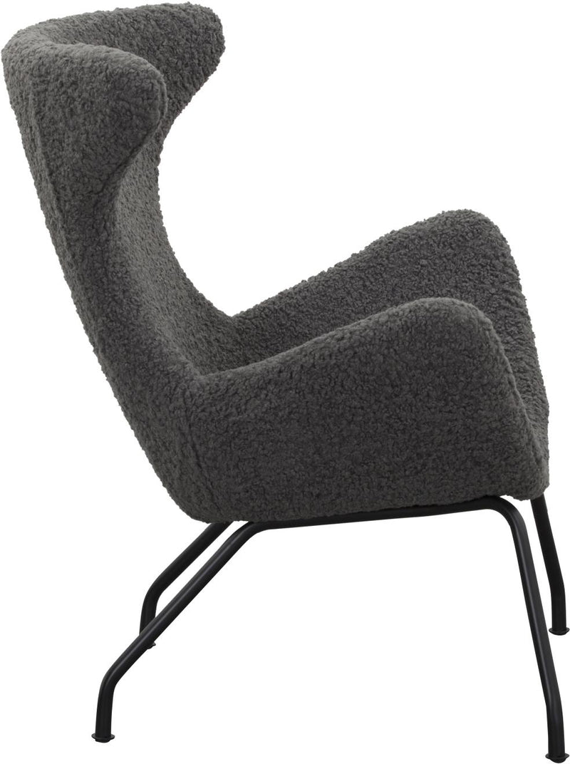 SalesFever Relaxsessel Teddyfell grau