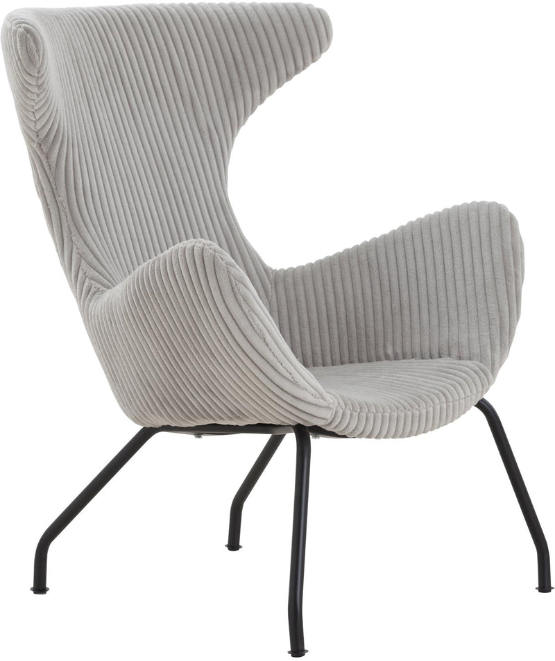 SalesFever Relaxsessel Sessel mit Texturstoff in Grau