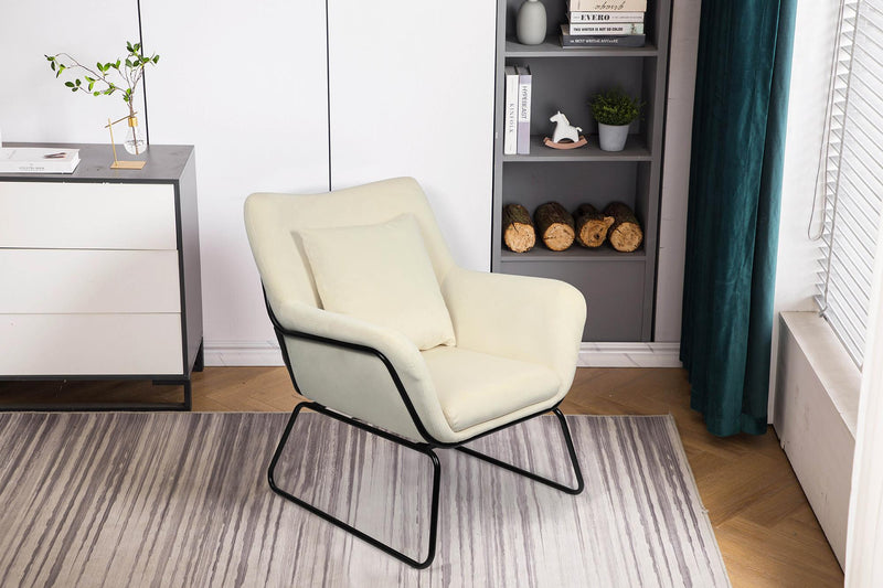 SalesFever Relaxsessel mit Samtbezug Beige