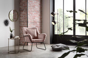 SalesFever Relaxsessel mit Samtbezug Rose