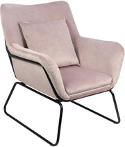 SalesFever Relaxsessel mit Samtbezug Rose