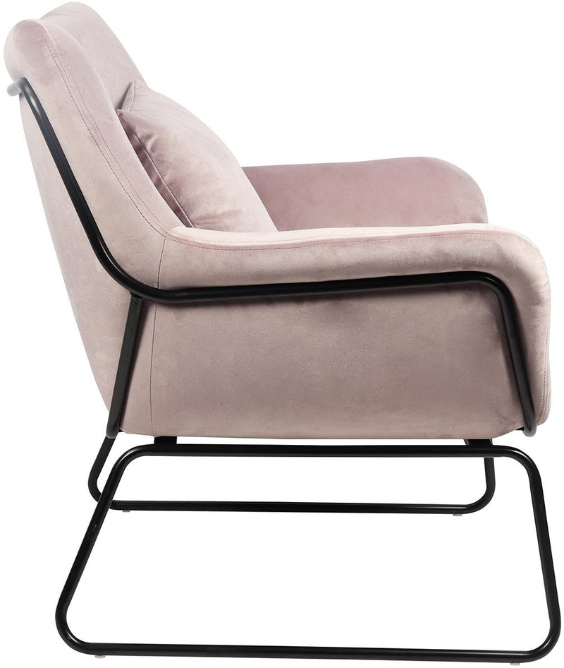 SalesFever Relaxsessel mit Samtbezug Rose