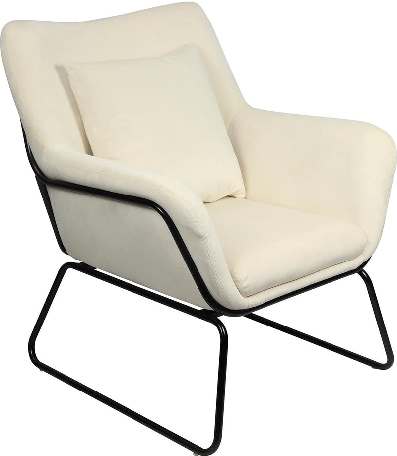 SalesFever Relaxsessel mit Samtbezug Beige