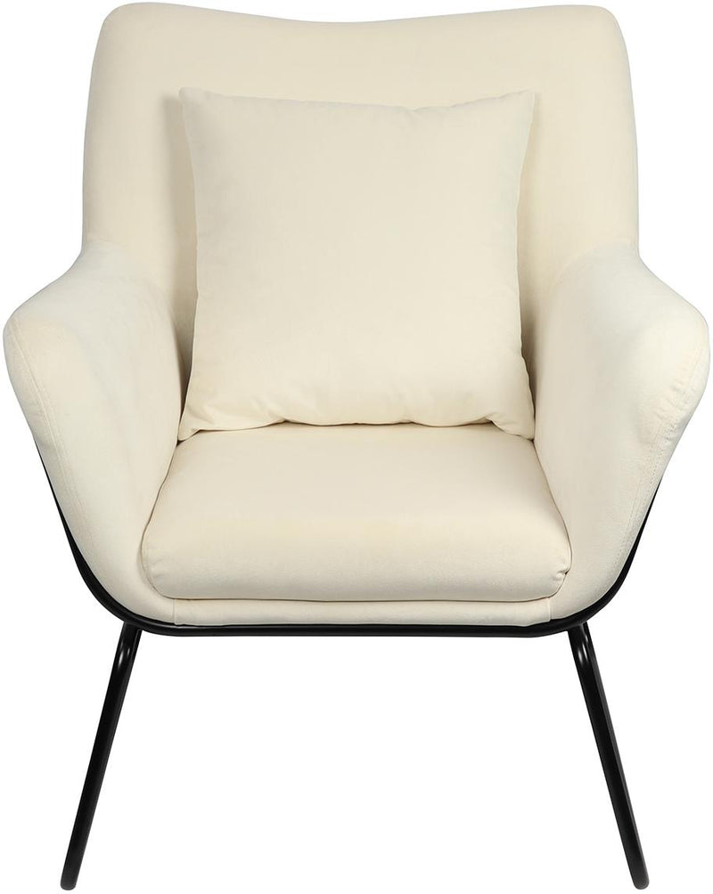 SalesFever Relaxsessel mit Samtbezug Beige