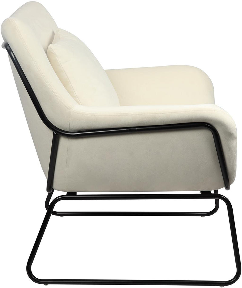 SalesFever Relaxsessel mit Samtbezug Beige