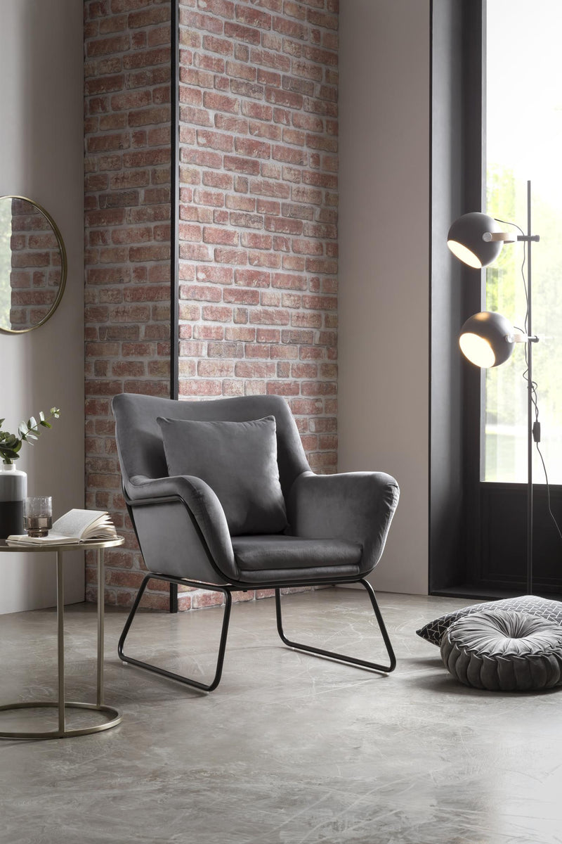 SalesFever Relaxsessel Sessel mit Samtbezug in verschiedenen Farben