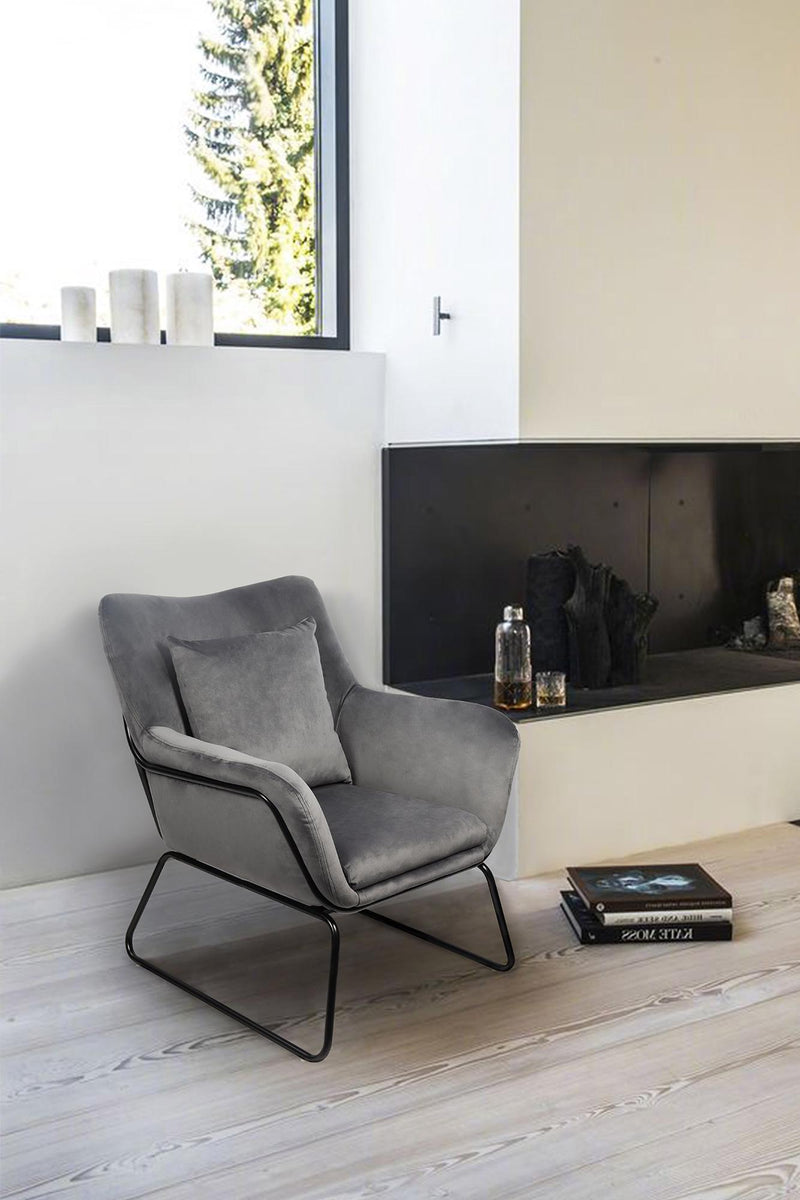 SalesFever Relaxsessel Sessel mit Samtbezug in verschiedenen Farben