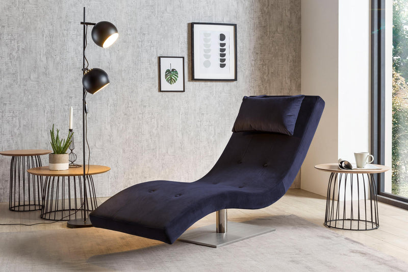 SalesFever Relaxliege Samt blau