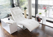 SalesFever Relaxliege weiß Kunstleder-Optik
