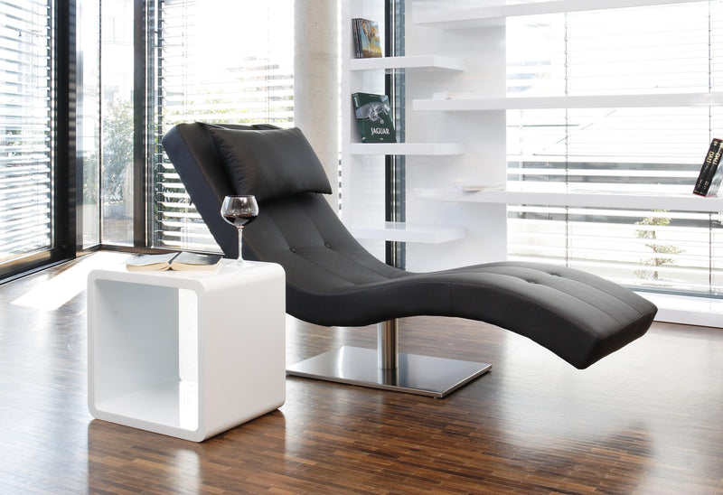 SalesFever Relaxliege schwarz Kunstleder-Optik