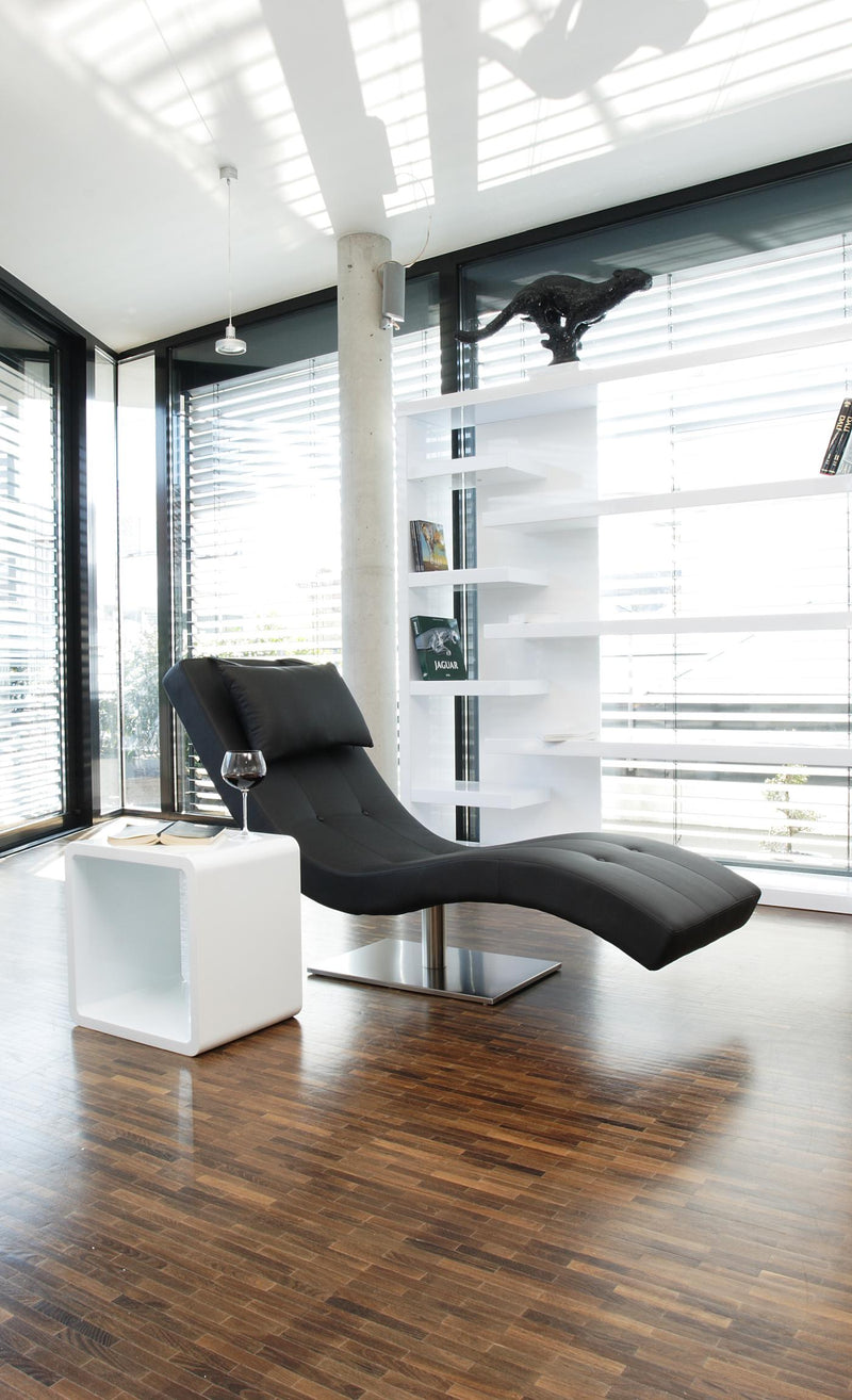 SalesFever Relaxliege schwarz Kunstleder-Optik