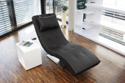 SalesFever Relaxliege schwarz Kunstleder-Optik