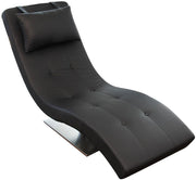 SalesFever Relaxliege schwarz Kunstleder-Optik