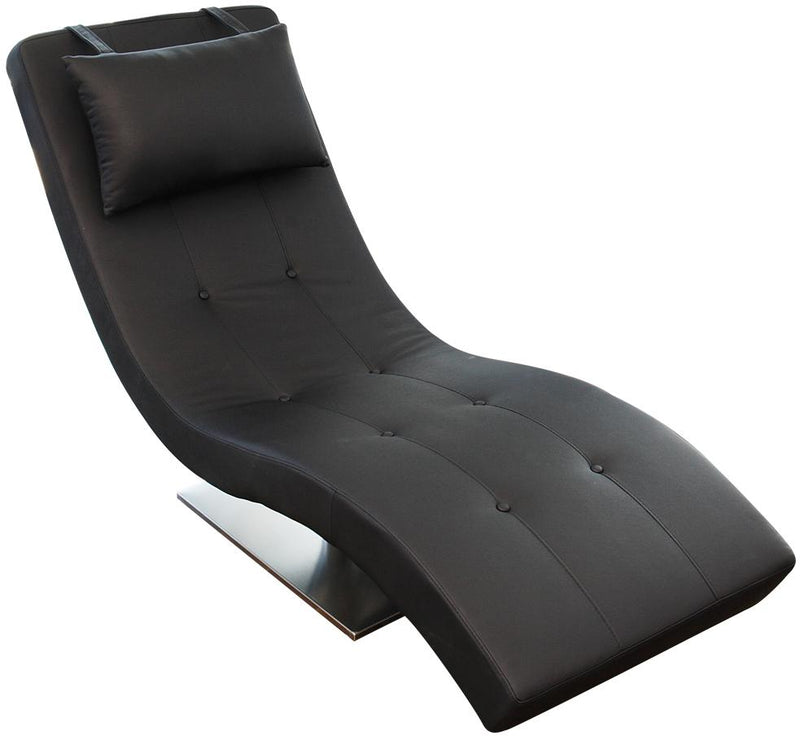 SalesFever Relaxliege schwarz Kunstleder-Optik