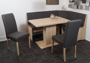 Eckbank Eckbankgruppe DUISBURG mit Säulentisch Sonoma Eiche