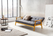 SalesFever Schlafsofa 190x85x81 cm dunkelgrau Webstoff