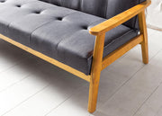 SalesFever Schlafsofa 190x85x81 cm dunkelgrau Webstoff