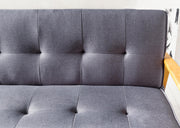 SalesFever Schlafsofa 190x85x81 cm dunkelgrau Webstoff