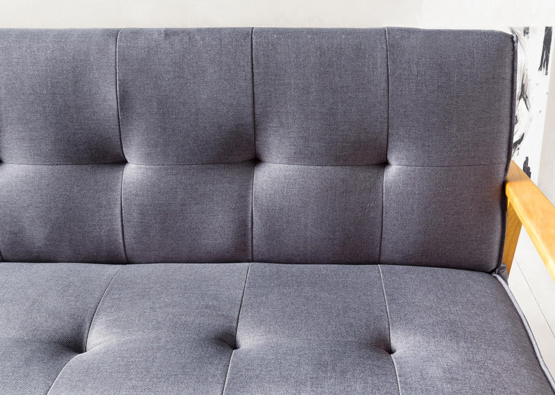 SalesFever Schlafsofa 190x85x81 cm dunkelgrau Webstoff