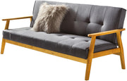 SalesFever Schlafsofa 190x85x81 cm dunkelgrau Webstoff