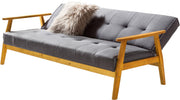 SalesFever Schlafsofa 190x85x81 cm dunkelgrau Webstoff
