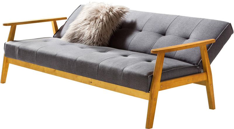 SalesFever Schlafsofa 190x85x81 cm dunkelgrau Webstoff