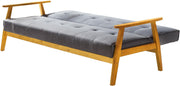SalesFever Schlafsofa 190x85x81 cm dunkelgrau Webstoff