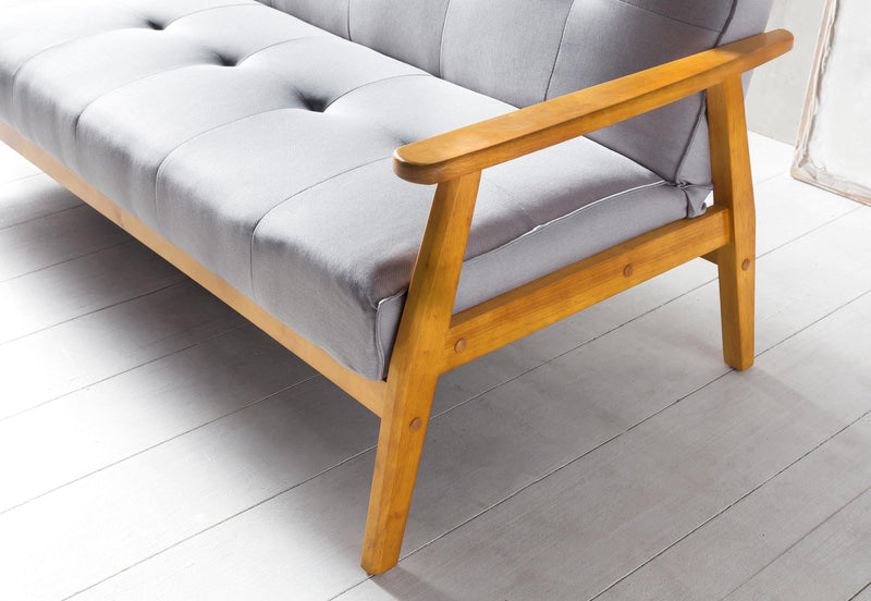 SalesFever Schlafsofa 190x85x81 cm hellgrau Webstoff