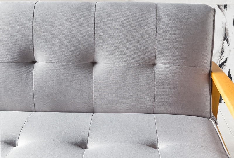 SalesFever Schlafsofa 190x85x81 cm hellgrau Webstoff