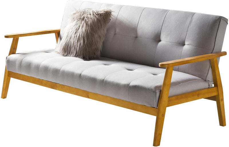 SalesFever Schlafsofa 190x85x81 cm hellgrau Webstoff