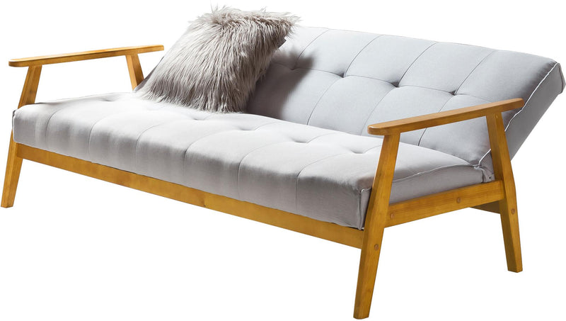 SalesFever Schlafsofa 190x85x81 cm hellgrau Webstoff