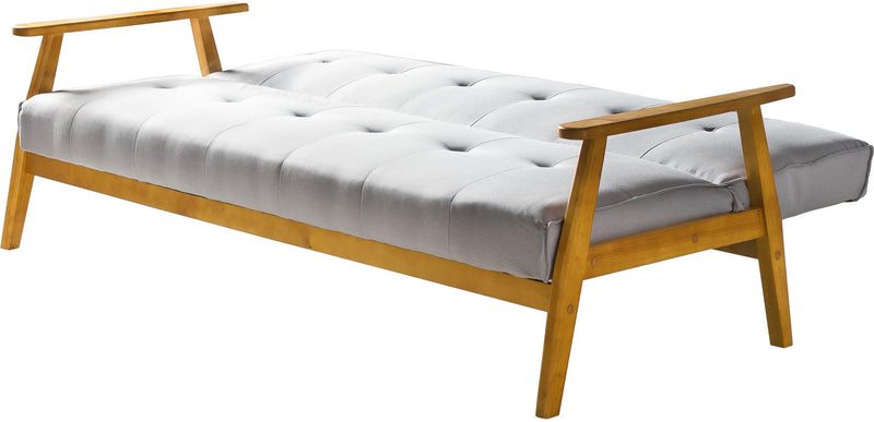SalesFever Schlafsofa 190x85x81 cm hellgrau Webstoff