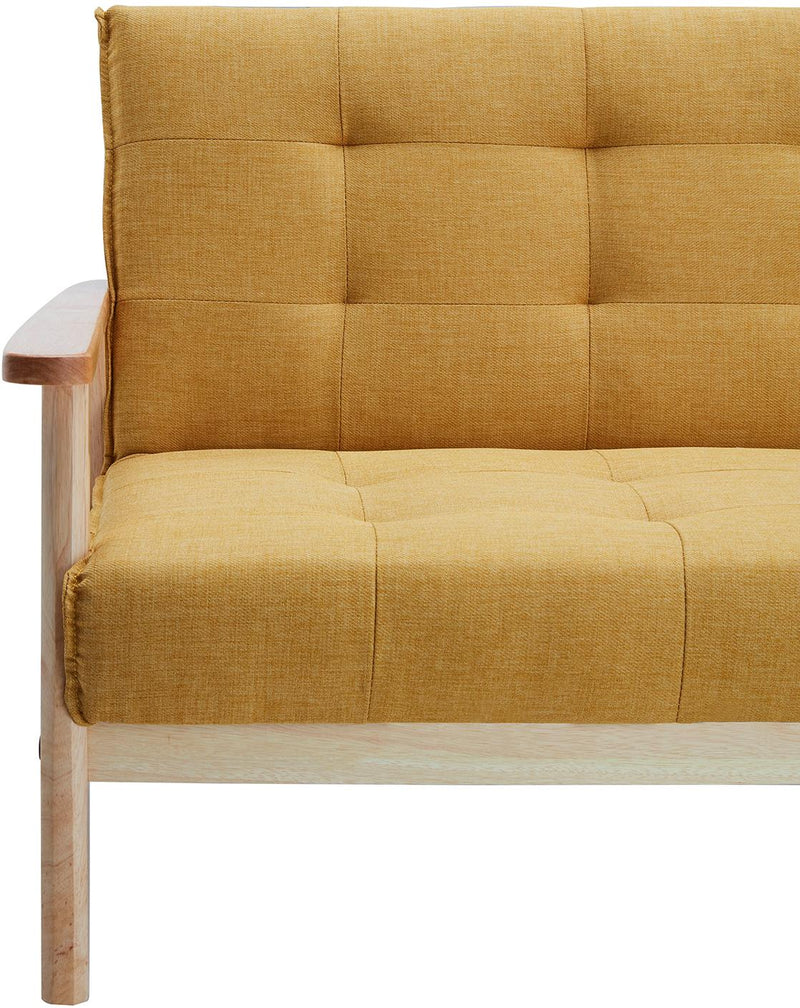 SalesFever Schlafsofa skandinavisch Strukturstoff senfgelb